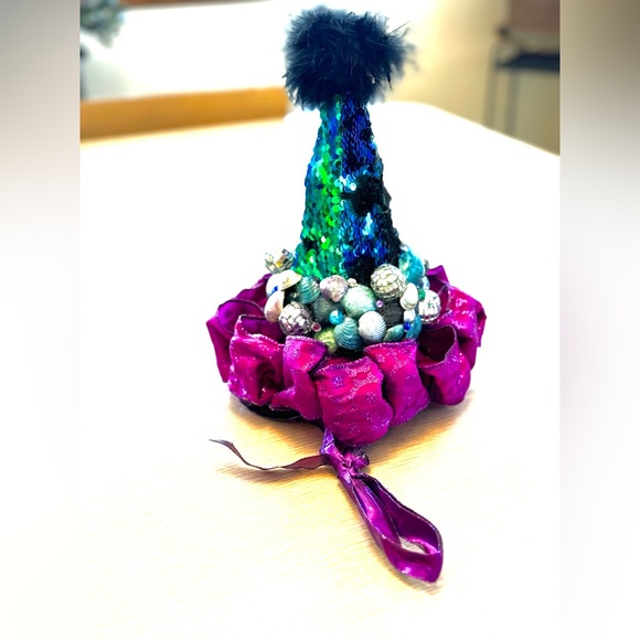 HANDMADE MERMAID INSPIRED BIRTHDAY HAT - Picture 2 of 7